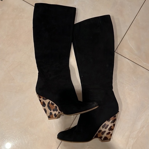 Giuseppe Zanotti Suede Wedge Boots Size 10 - Picture 4 of 12